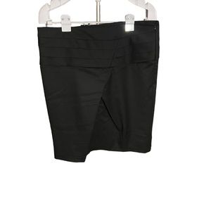 Zara Pencil Skirt pleated layered Black XL